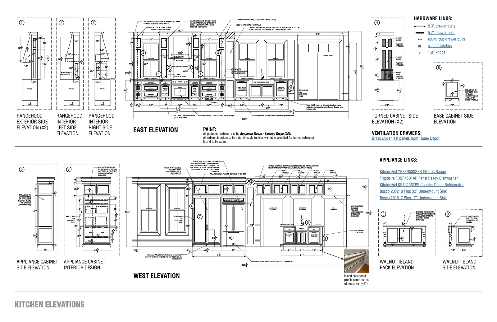 Timeless kitchen elevations page